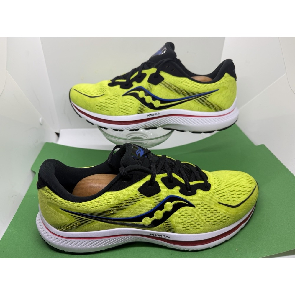 Saucony Shoes Mens Size 12 Neon Yellow PWRRUN Running Sneakers Lightweight